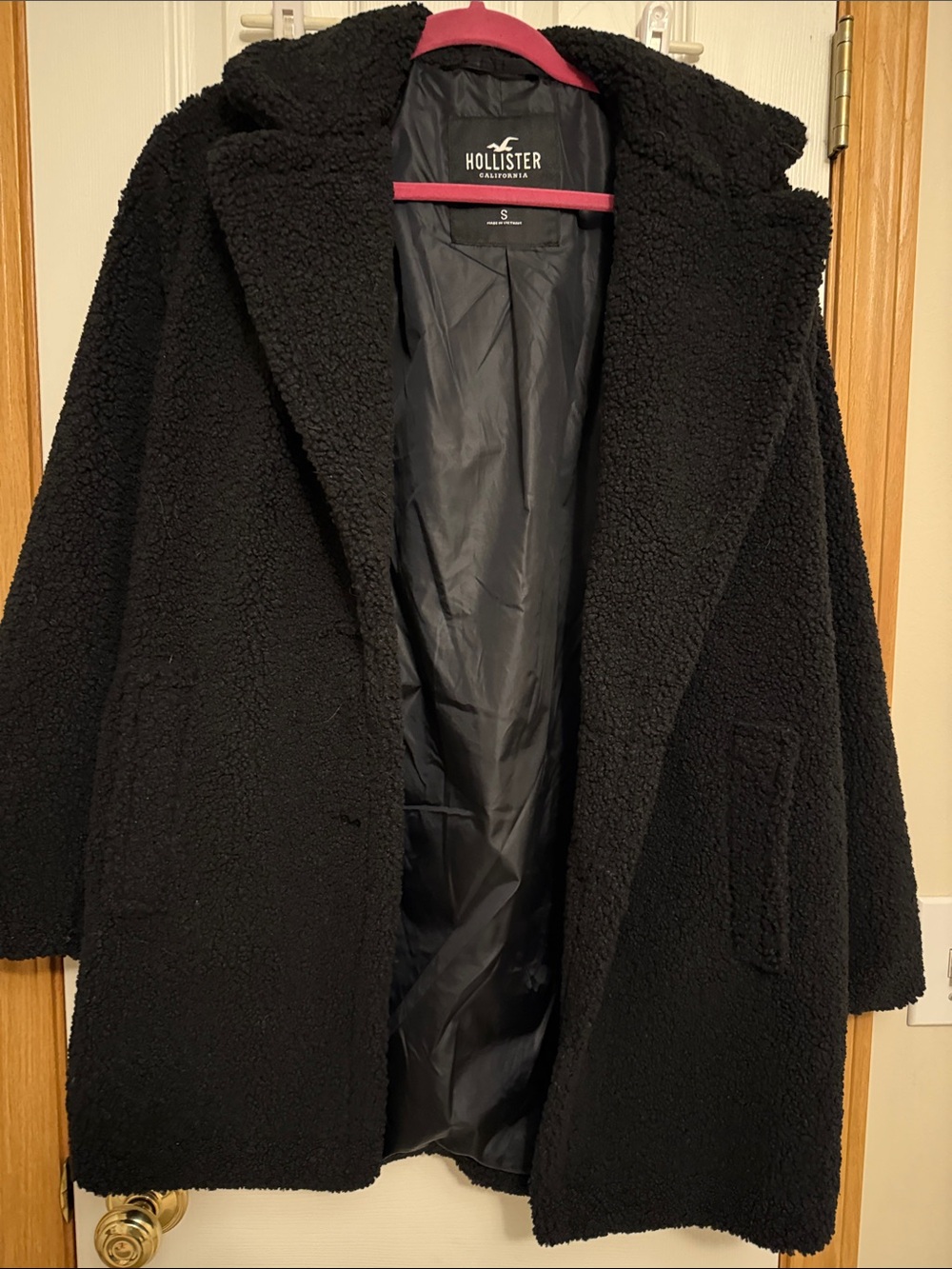 Hollister Black Teddy Sherpa Jacket